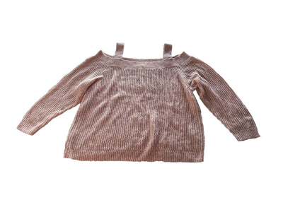 Women’s INC Pink Tinsel Cold Shoulder Sweater Size 3X