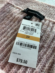 Women’s INC Pink Tinsel Cold Shoulder Sweater Size 3X