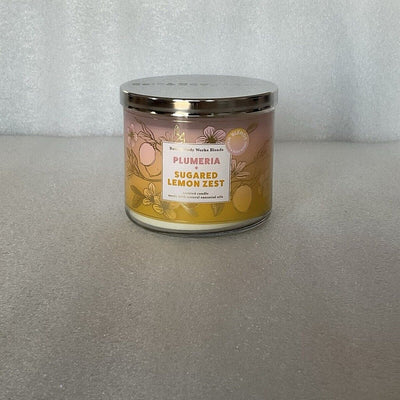 Plumeria And Sugared Lemon Zest 3 Wick Candle
