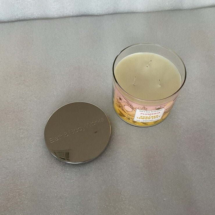 Plumeria And Sugared Lemon Zest 3 Wick Candle