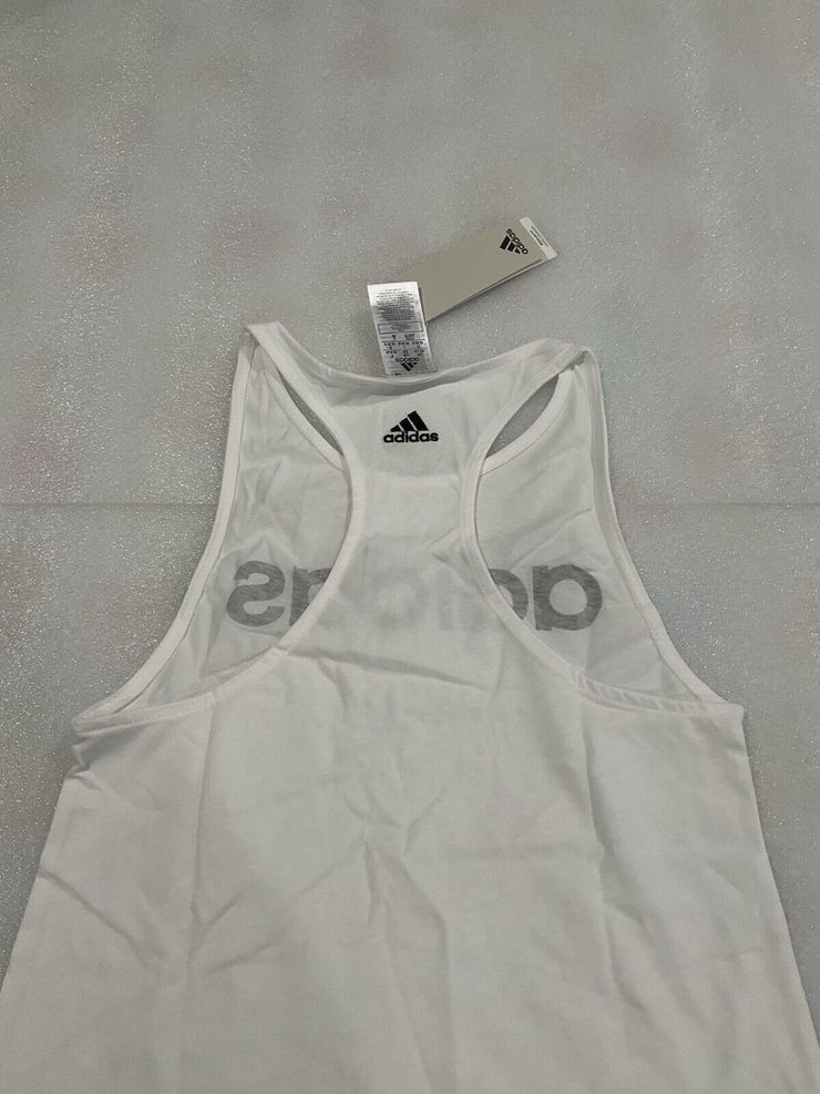 Adidas Women’s Essential Linear White Loose Tank Top Size XS