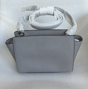 Michael Kors Grey Silver Selma Stud Medium Messenger Bag
