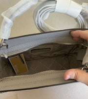 Michael Kors Grey Silver Selma Stud Medium Messenger Bag