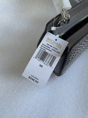 Michael Kors Grey Silver Selma Stud Medium Messenger Bag