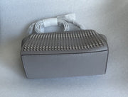 Michael Kors Grey Silver Selma Stud Medium Messenger Bag