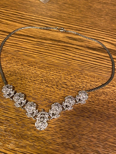 Sterling Silver Rose Necklace