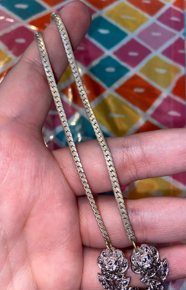 Sterling Silver Rose Necklace