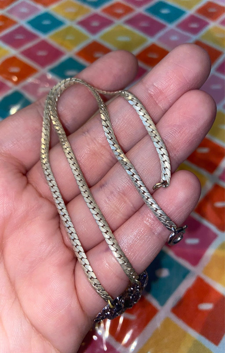 Sterling Silver Rose Necklace