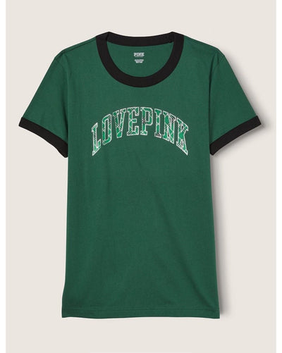 Victoria’s Secret Green Ringer Tee