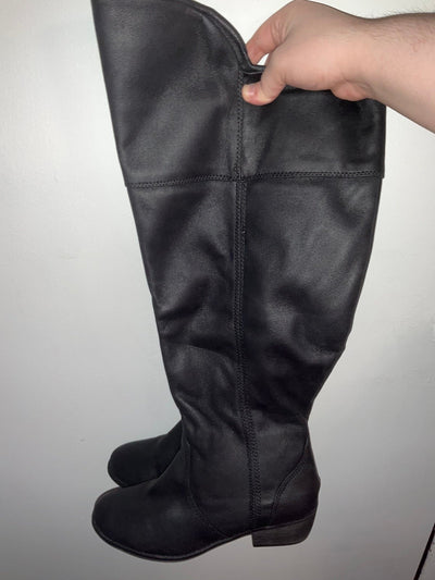 Avenue Over the Knee Black Boots