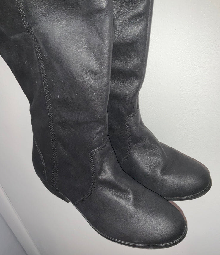 Avenue Over the Knee Black Boots