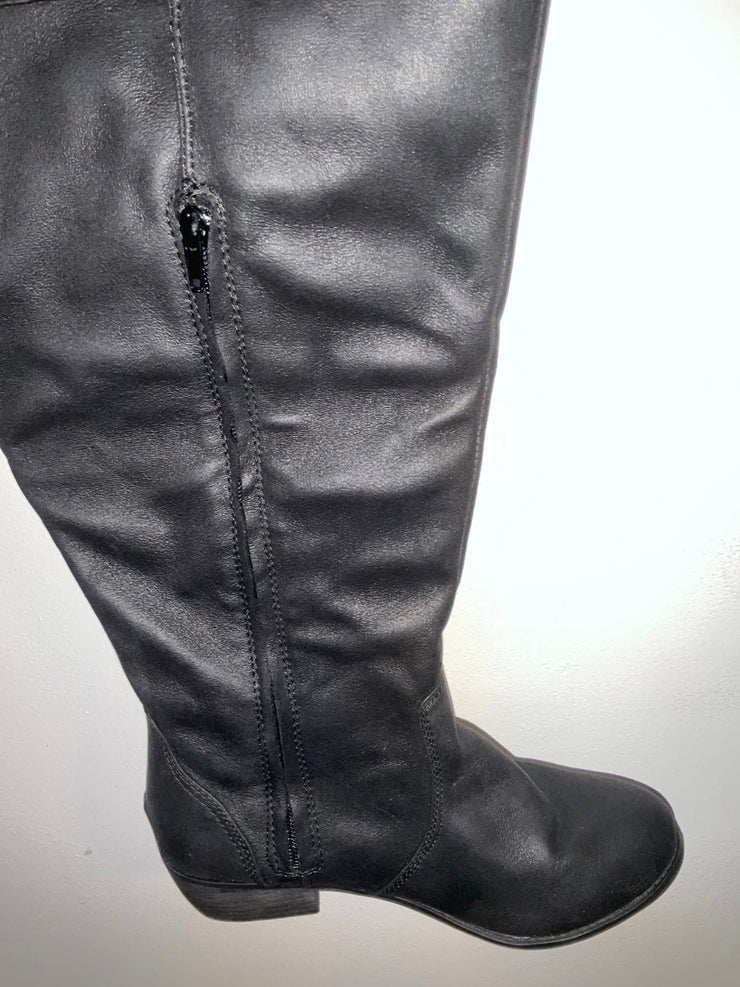 Avenue Over the Knee Black Boots