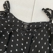 Torrid Black White Diamonds Cold Shoulder Top