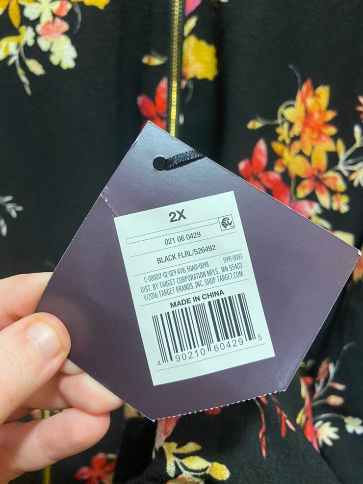 Ava and Viv Floral Bomber Jacket
