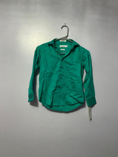 Boys Calvin Klein Green Dress Shirt