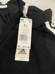 Adidas Women's 3 Stripe Black Quarter Zip Fleece Size L XL