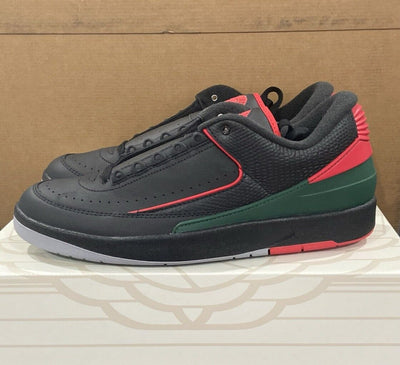 Jordan 2 Low Retro Christmas Red Green Black DV9956-006 Size 12