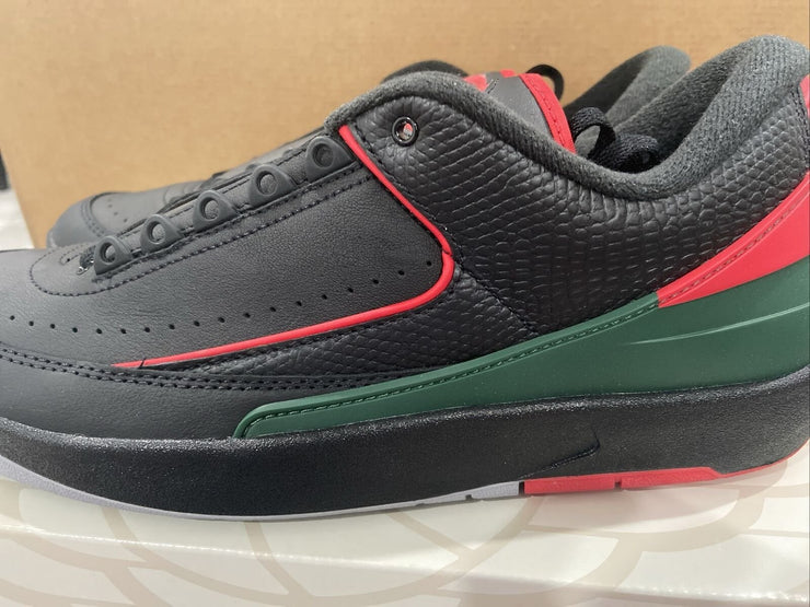 Jordan 2 Low Retro Christmas Red Green Black DV9956-006 Size 12