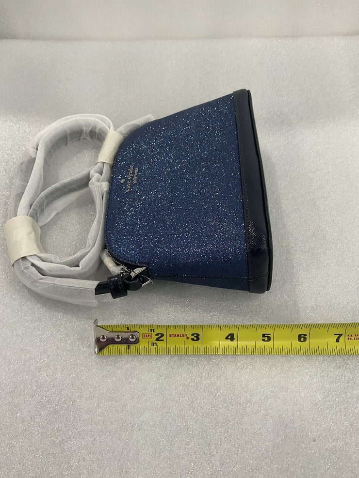Kate Spade Glitter Tinsel Parisian Navy Blue Dome Bag