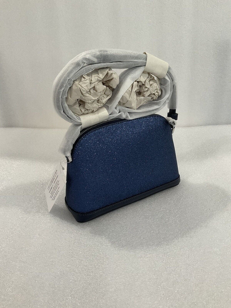 Kate Spade Glitter Tinsel Parisian Navy Blue Dome Bag