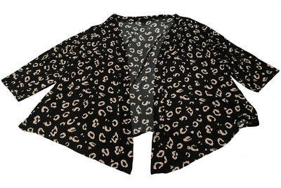 Torrid Pink Leopard Black Cardigan Size 3X