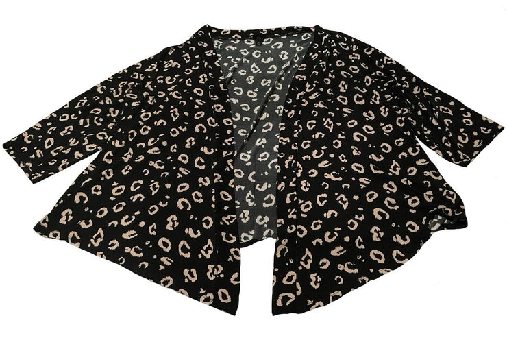 Torrid Pink Leopard Black Cardigan Size 3X