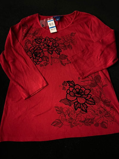 Karen Scott Velvet Rose Shirt
