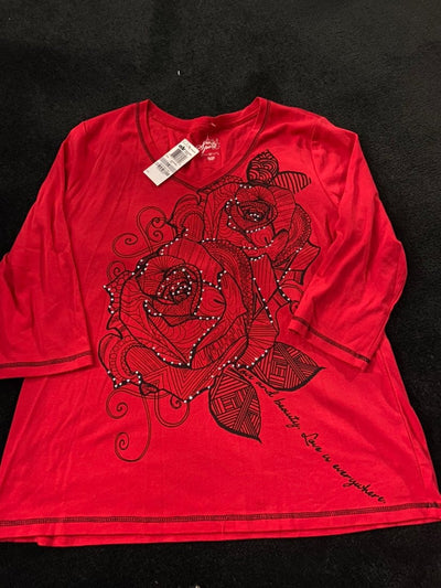 Red Rose Style and Co Shirt