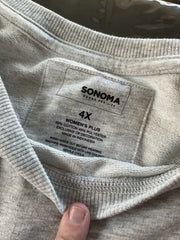 Sonoma Grey Green Everyday Sweatshirt Size 4X