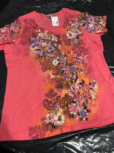 Essentials Coral Floral Tee