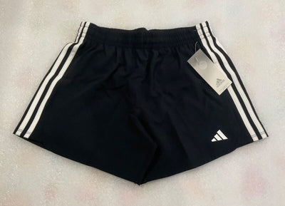 Adidas Kids 3 Stripe Woven Pacer Black Shorts Size S M XL