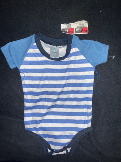 Mon Petit Striped Baby Onesie