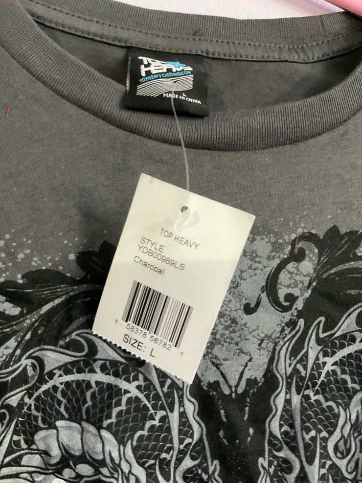 Top Heavy Grey Long Sleeve Shirt