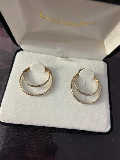 10K Gold and Silver Earrings