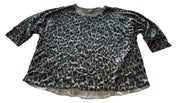 Avenue Grey Leopard Sweater Pullover Size 26/28
