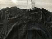 Torrid Black Washable Gauze Crochet Neck 3/4 Sleeve Blouse Size 2X