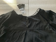 Torrid Black Washable Gauze Crochet Neck 3/4 Sleeve Blouse Size 2X