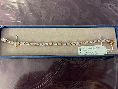 Gold Over Blue Topaz Bracelet