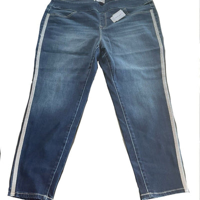 Lane Bryant Rhinestone Blue High-Rise Signature Fit Jegging