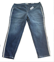Lane Bryant Rhinestone Blue High-Rise Signature Fit Jegging Size 22 PETITE