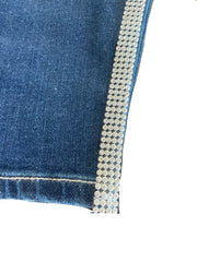Lane Bryant Rhinestone Blue High-Rise Signature Fit Jegging Size 22 PETITE