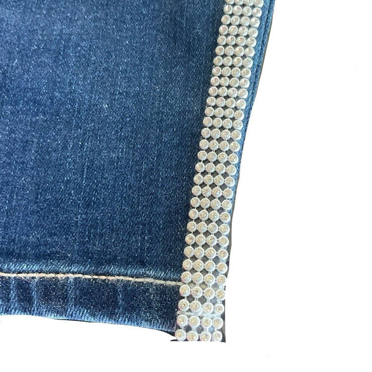 Lane Bryant Rhinestone Blue High-Rise Signature Fit Jegging