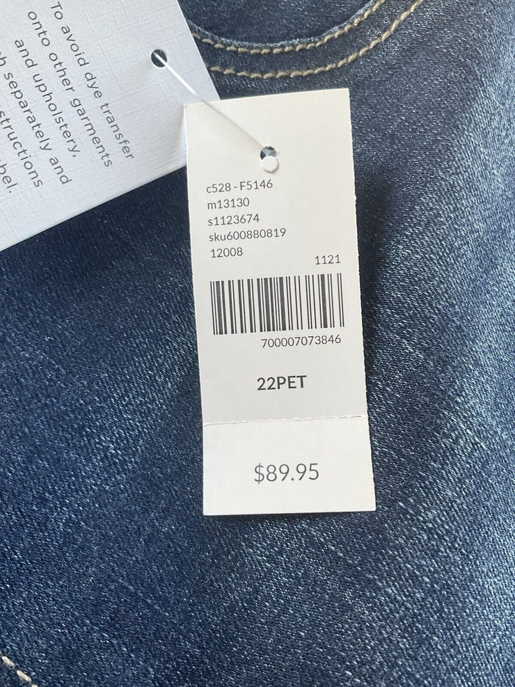 Lane Bryant Rhinestone Blue High-Rise Signature Fit Jegging Size 22 PETITE
