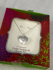 Crystal Heart Jewelry Set