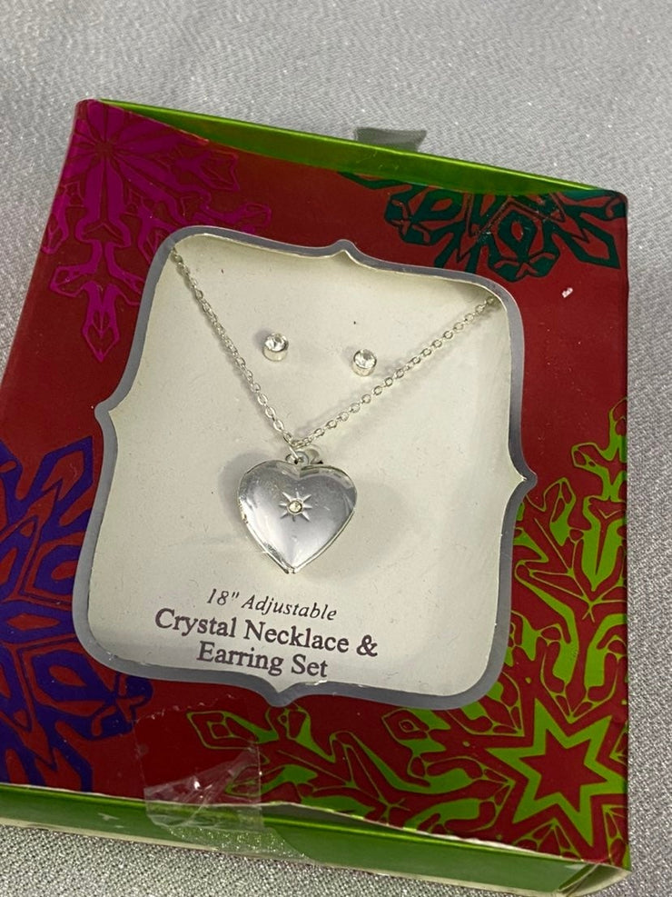 Crystal Heart Jewelry Set