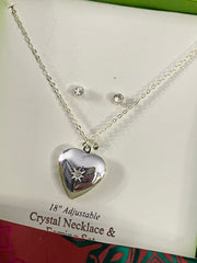 Crystal Heart Jewelry Set
