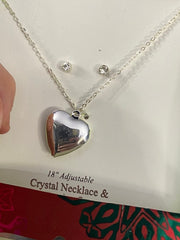 Crystal Heart Jewelry Set