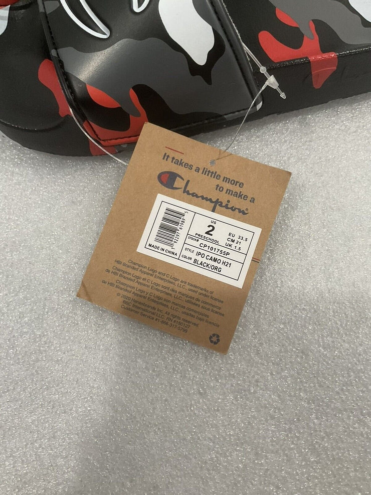 Champion IPO Camo Preschool Black Orange Red Grey CP101755P Size 2