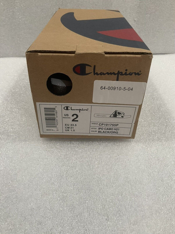 Champion IPO Camo Preschool Black Orange Red Grey CP101755P Size 2