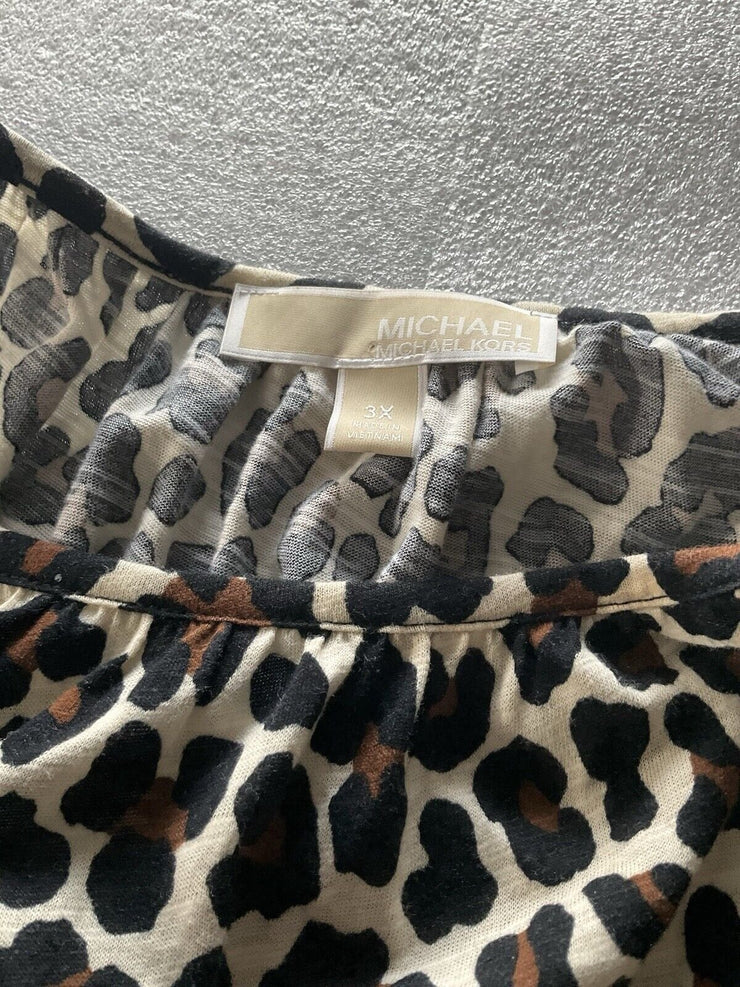 Women’s Michael Kors Leopard Shirt Size 3X